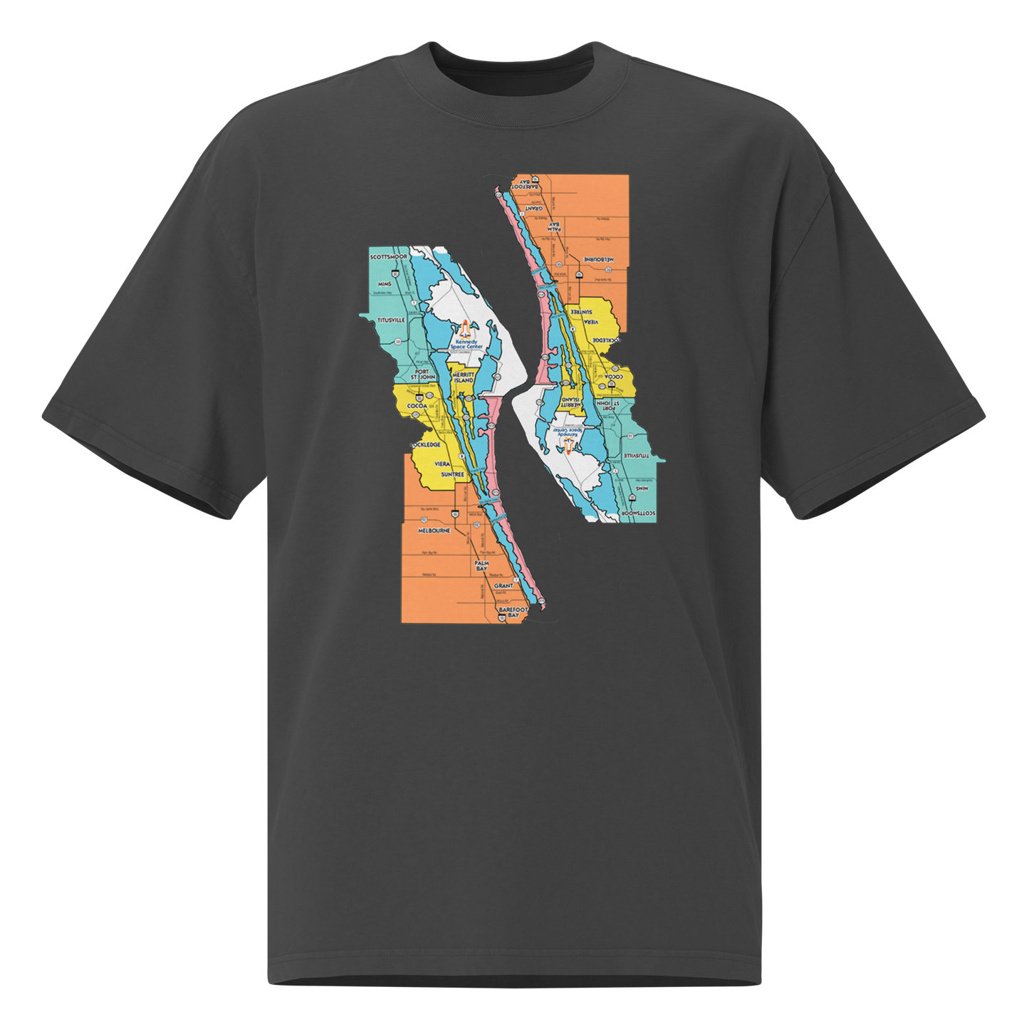Brevard County Map T-Shirt – Oversized Florida Streetwear Tee - YHB Entertainment